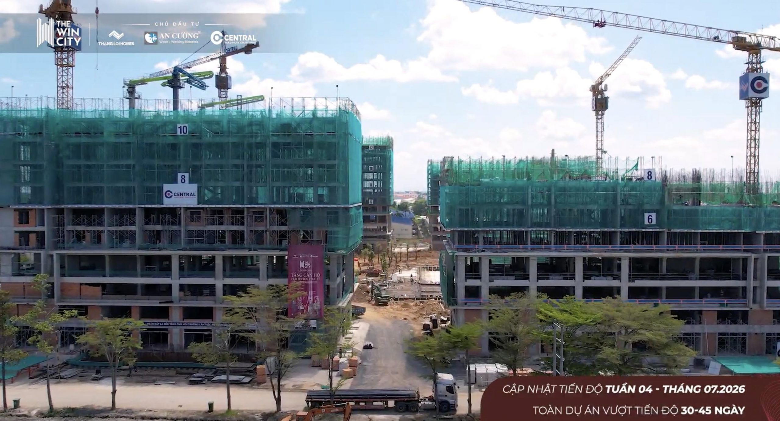 tiến độ xây dựng the win city
