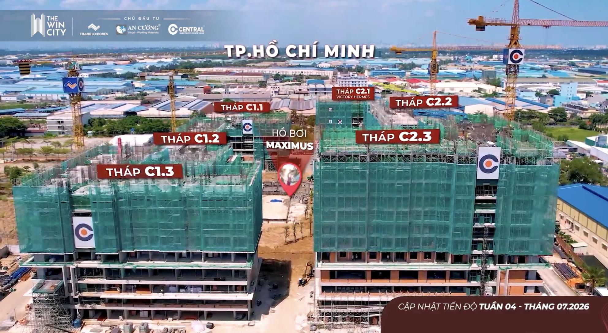 tiến độ xây dựng the win city